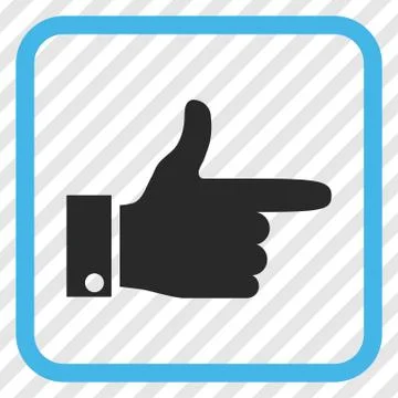 Hand Pointer Right Vector Icon In a Frame イラスト素材