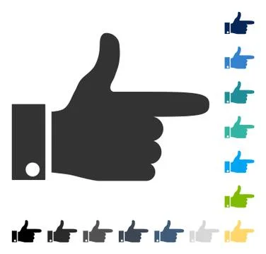 Hand Pointer Right Vector Icon 스톡 일러스트