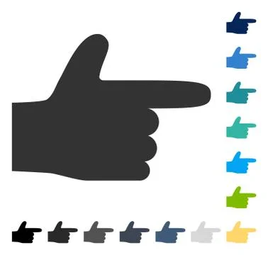 Hand Pointer Right Vector Icon Illustrazione stock