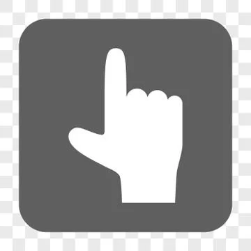 Hand Pointer Up Rounded Square Button Stockillustratie