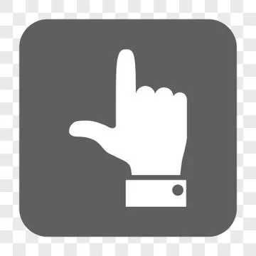 Hand Pointer Up Rounded Square Button Stockillustratie