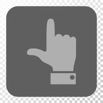 Hand Pointer Up Rounded Square Button Stock Illustration