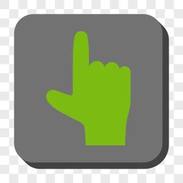 Hand Pointer Up Rounded Square Button Stock Illustration