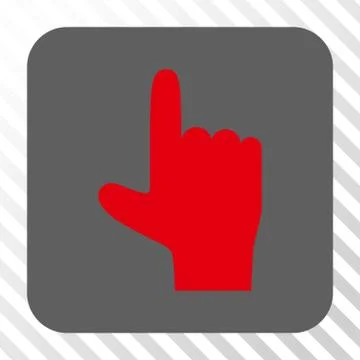 Hand Pointer Up Rounded Square Button イラスト素材