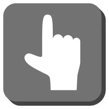 Hand Pointer Up Rounded Square Vector Icon Stock Illustration