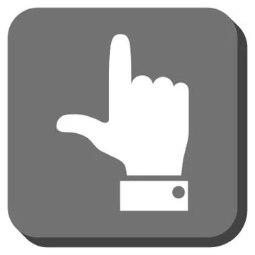 Hand Pointer Up Rounded Square Vector Icon Stock Illustration