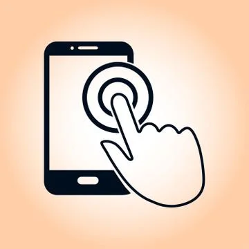 Hand pointer symbol Illustrazione stock