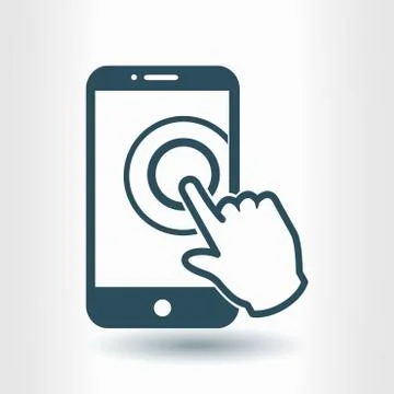 Hand pointer symbol. Illustrazione stock