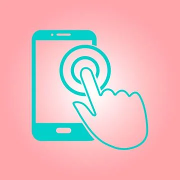 Hand pointer symbol. Illustrazione stock