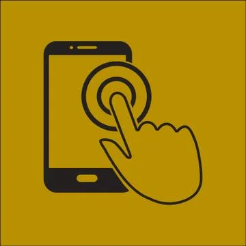 Hand pointer symbol. Stock Illustration