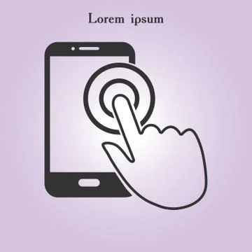 Hand pointer symbol. Stock Illustration