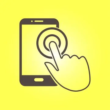 Hand pointer symbol. Stock Illustration