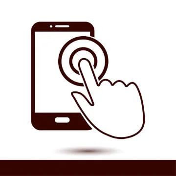 Hand pointer symbol. Illustrazione stock