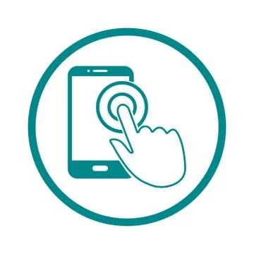 Hand pointer symbol. 스톡 일러스트