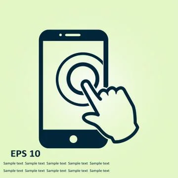 Hand pointer symbol. Stock Illustration