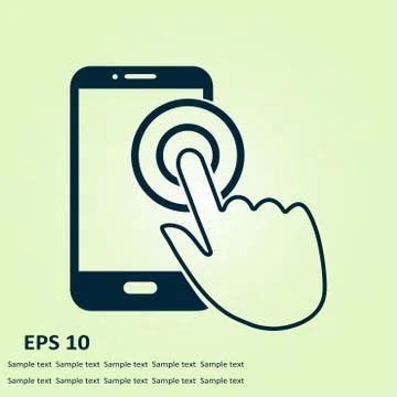 Hand pointer symbol. Stock Illustration