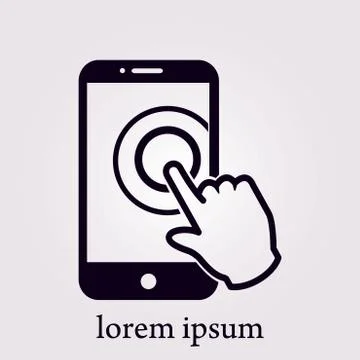 Hand pointer symbol. Illustrazione stock