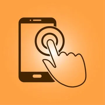 Hand pointer symbol. 스톡 일러스트