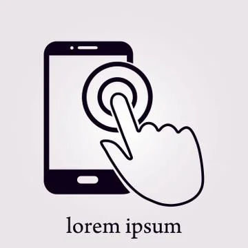 Hand pointer symbol. Illustrazione stock