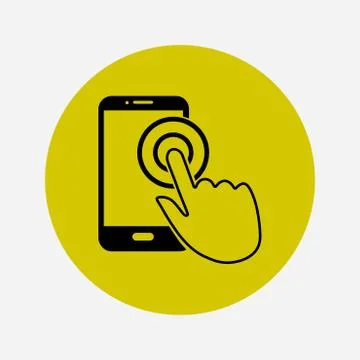 Hand pointer symbol. Stock Illustration