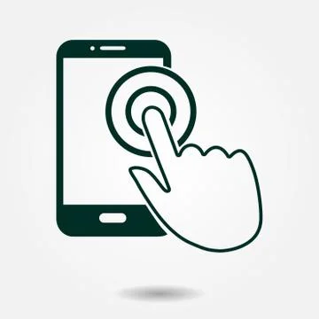 Hand pointer symbol. 스톡 일러스트