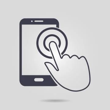 Hand pointer symbol. Stock Illustration