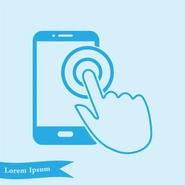 Hand pointer symbol. Stock Illustration