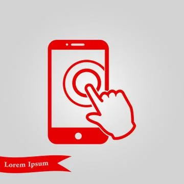 Hand pointer symbol. Illustrazione stock