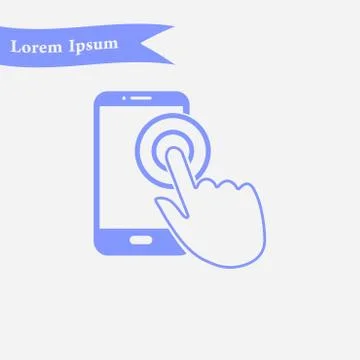 Hand pointer symbol. Stock Illustration