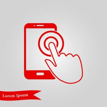 Hand pointer symbol. Stock Illustration