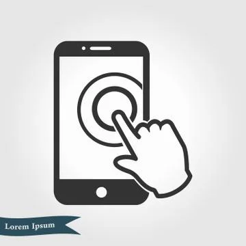 Hand pointer symbol. Stock Illustration