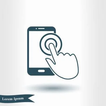 Hand pointer symbol. Stock Illustration