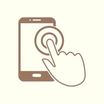 Hand pointer symbol. Stock Illustration