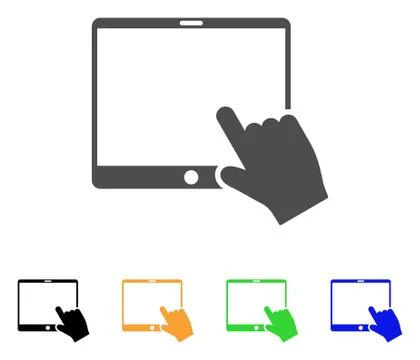 Hand Pointer Tablet Vector Icon Illustrazione stock
