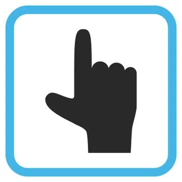 Hand Pointer Up Vector Icon In a Frame Stock Illustration