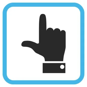 Hand Pointer Up Vector Icon In a Frame Stock Illustration