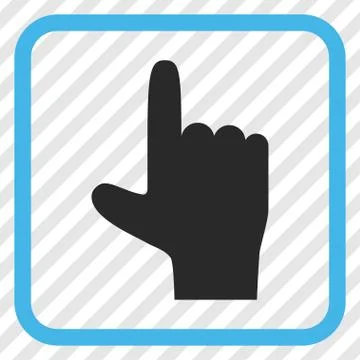 Hand Pointer Up Vector Icon In a Frame イラスト素材