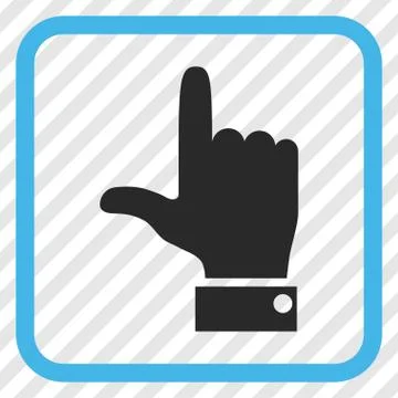 Hand Pointer Up Vector Icon In a Frame Illustrazione stock