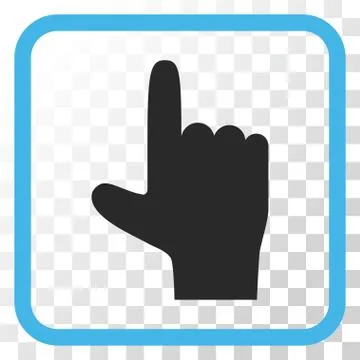 Hand Pointer Up Vector Icon In a Frame Illustrazione stock