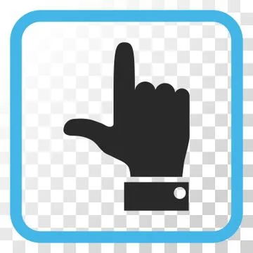 Hand Pointer Up Vector Icon In a Frame Illustrazione stock