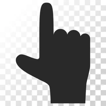 Hand Pointer Up Vector Icon Illustrazione stock
