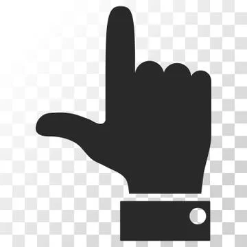 Hand Pointer Up Vector Icon Stock Illustration