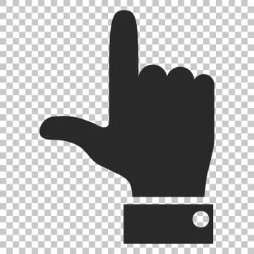 Hand Pointer Up Vector Icon Stock Illustration