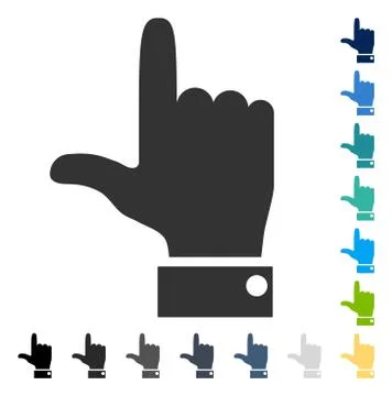 Hand Pointer Up Vector Icon Illustrazione stock