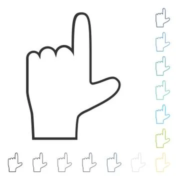Hand Pointer Up Vector Icon Illustrazione stock