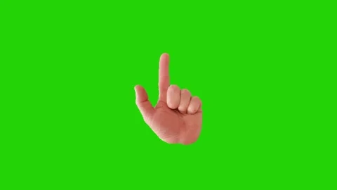 Hand pointing animation on green background 動画素材 331500753