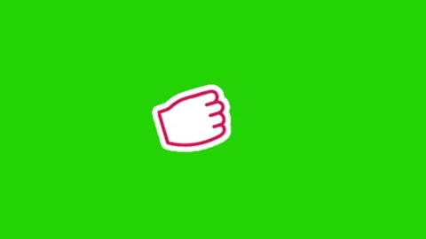Hand pointing animation on green background Vidéo 331500938