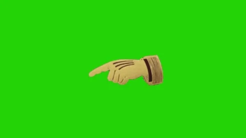 Hand pointing animation on green background 動画素材 331500954
