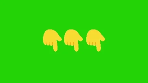 Hand pointing animation on green background Vídeos de archivo 331500961