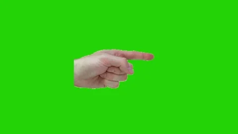 Hand pointing animation on green background 動画素材 331500967